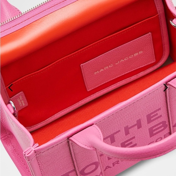 Marc Jacobs The Leather Tote Crossbody Bag – Candy Pink -Rare & Sold Out - Picture 5 of 16
